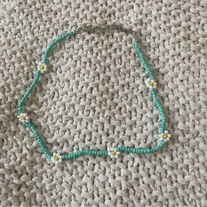 Hand-made flower necklace